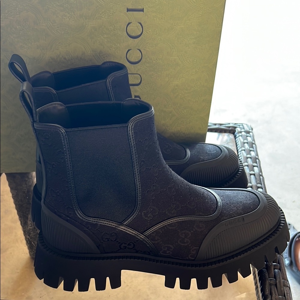 Gucci Men GG Ankle Boots - Picture 3 of 15
